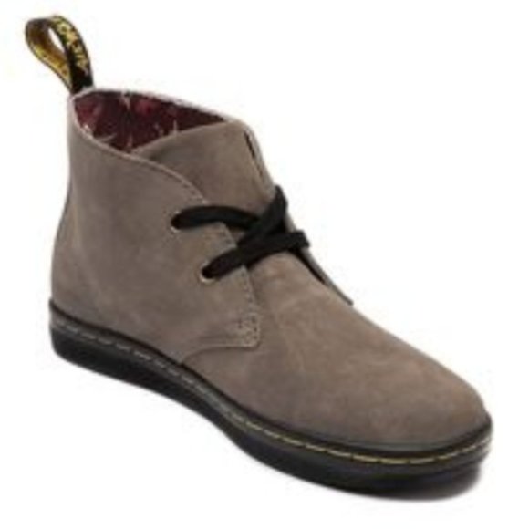 Dr. Martens Taupe Henny Suede Lace Up Boots - Picture 1 of 10